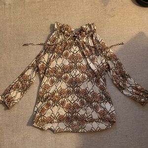 Banana Republic Kids Floral Blouse - Cream and Brown
